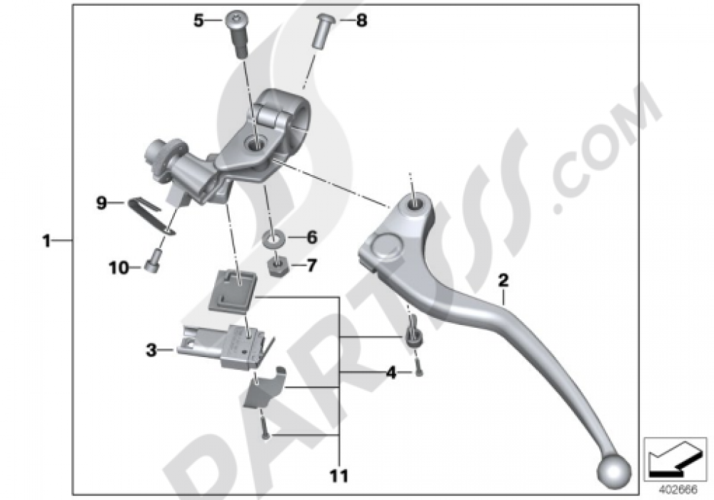CLUTCH CONTROL ASSEMBLY Bmw S1000RR 20142015 (K46)