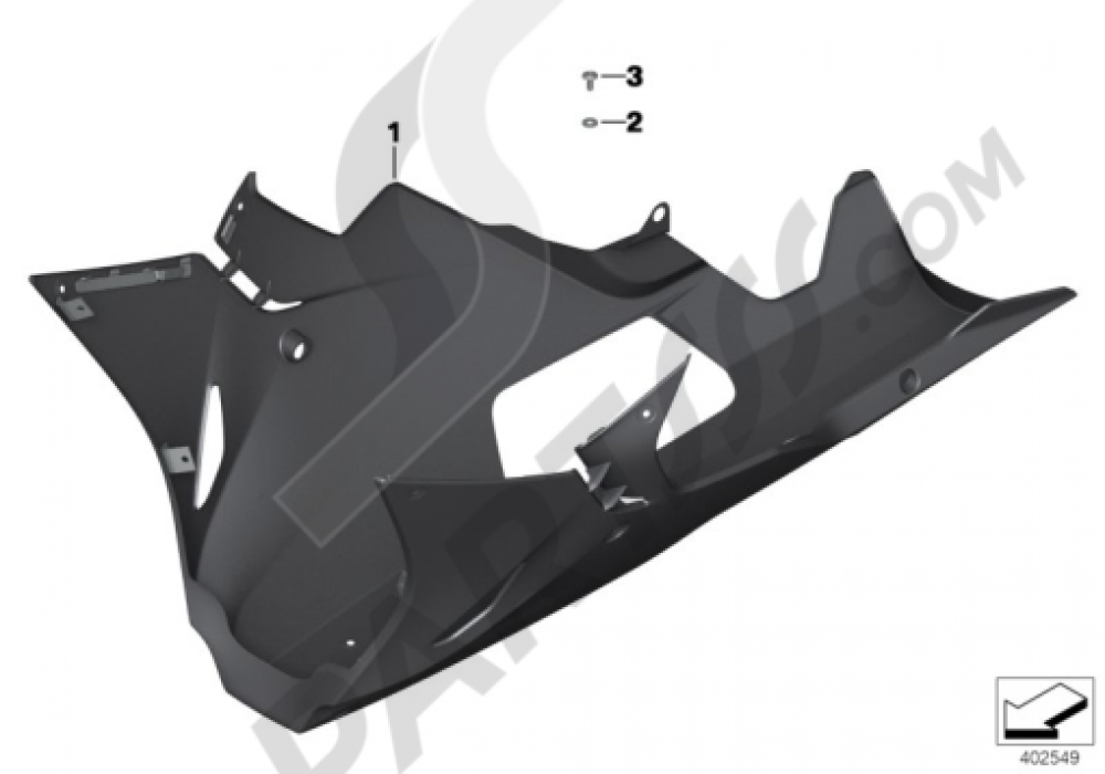 ENGINE SPOILER IN CARBON Bmw S1000RR 2014-2015 (K46)