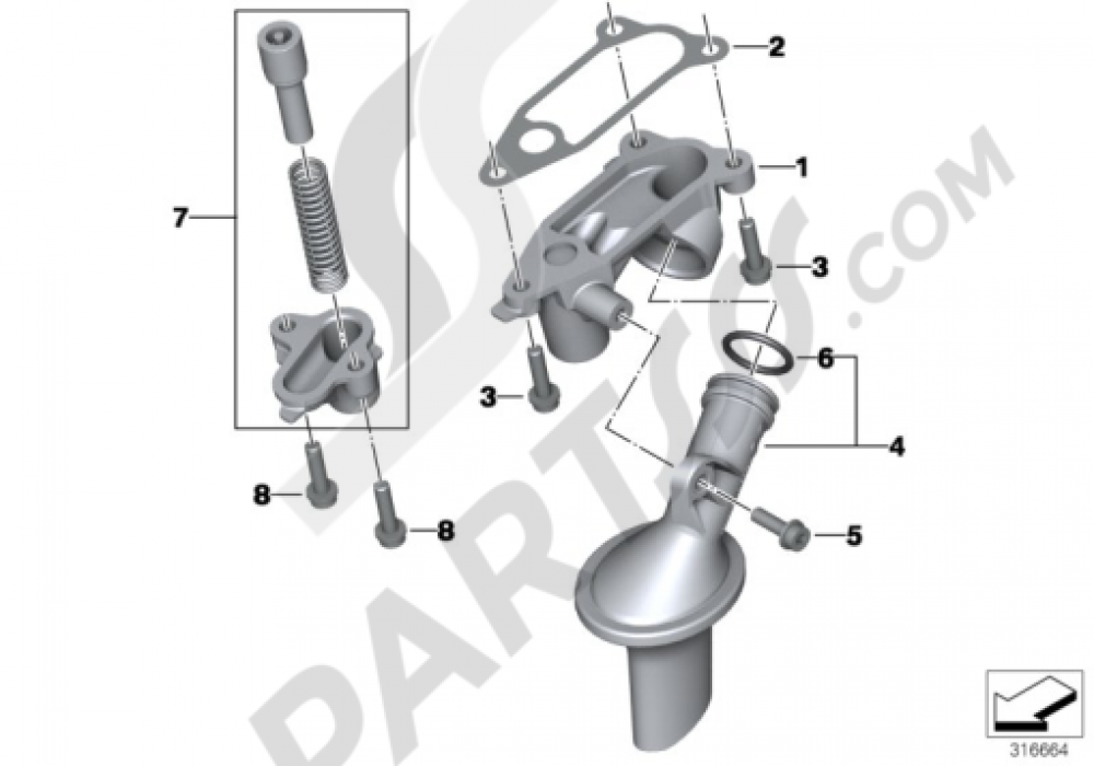 OIL PRESSURE REGULATOR VALVE Bmw S1000XR S1000XR (K49)