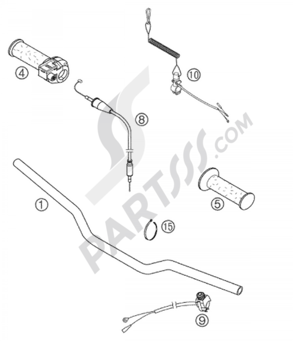 HANDLEBAR 50 SX LC KTM 50 SX PRO JUNIOR LC 2003 EU