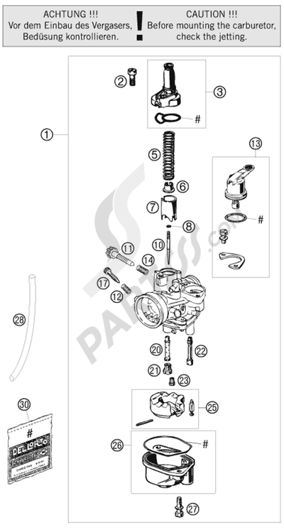 KTM 50 MINI ADVENTURE 2006 EU CARBURETOR