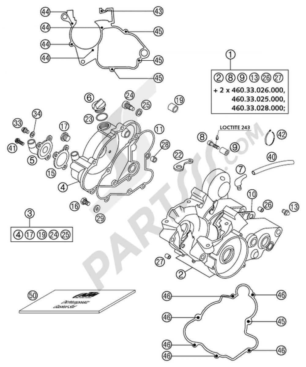 ENGINE CASE 65 SX KTM 65 SX 2005 EU