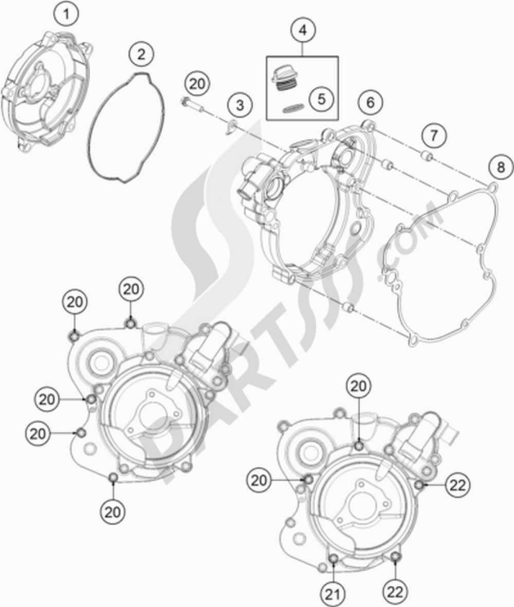 CLUTCH COVER KTM 65 SX 2013 EU