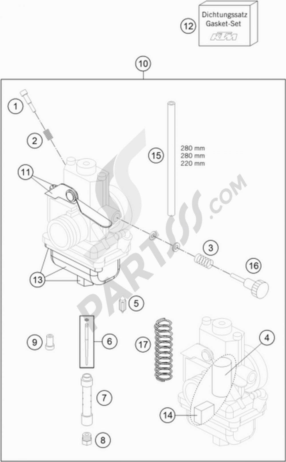 CARBURETOR KTM 65 SX 2014 EU