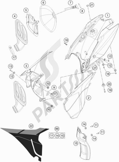 KTM 85 SX 19/16 2014 EU AIR FILTER