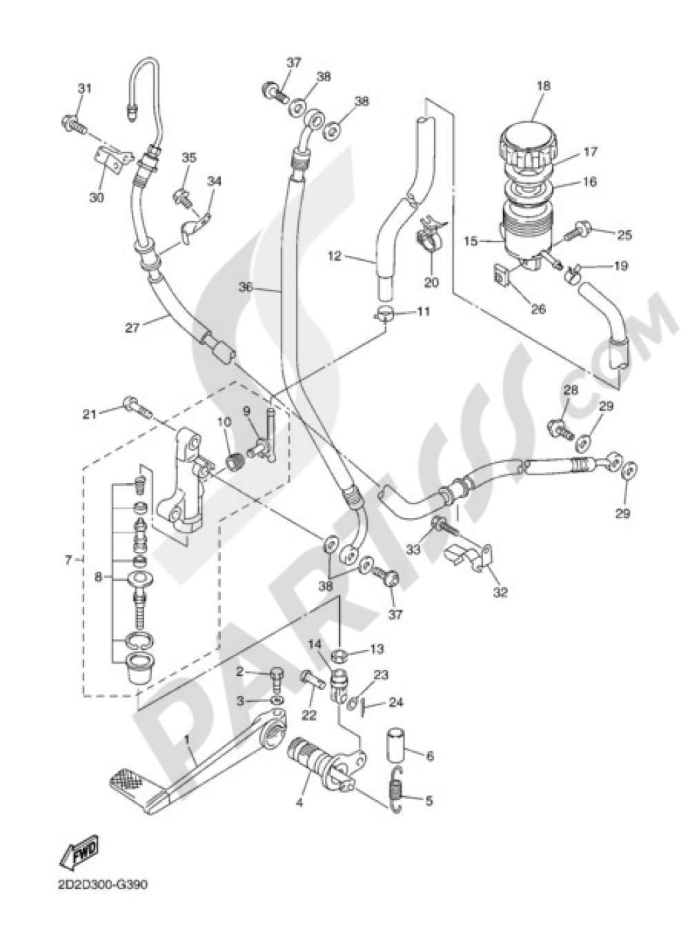 MAITRE-CYLINDRE AR Yamaha FJR1300AS 2010