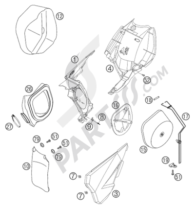 KTM 250 SX 2010 EU AIR FILTER