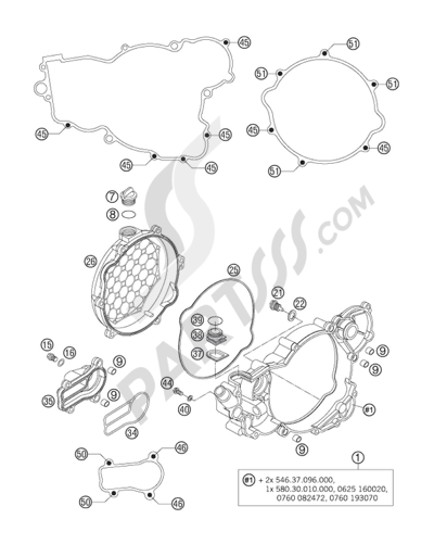 KTM 250 SX 2010 EU CLUTCH COVER