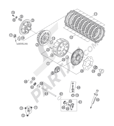 KTM 250 SX 2010 EU クラッチ