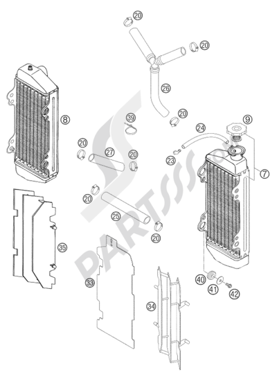 KTM 250 SX 2010 EU COOLING SYSTEM