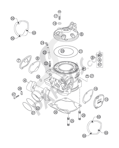KTM 250 SX 2010 EU シリンダーヘッド
