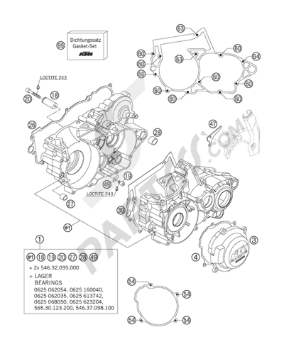 KTM 250 SX 2010 EU ENGINE CASE