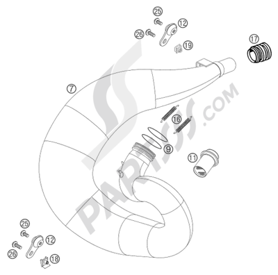 KTM 250 SX 2010 EU EXHAUST SYSTEM