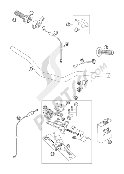 KTM 250 SX 2010 EU HANDLEBAR, CONTROLS