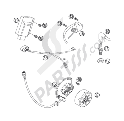 KTM 250 SX 2010 EU IGNITION SYSTEM