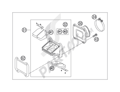 KTM 250 SX 2010 EU REED VALVE CASE