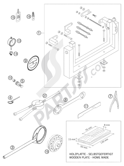 KTM 250 SX 2010 EU SPECIAL TOOLS
