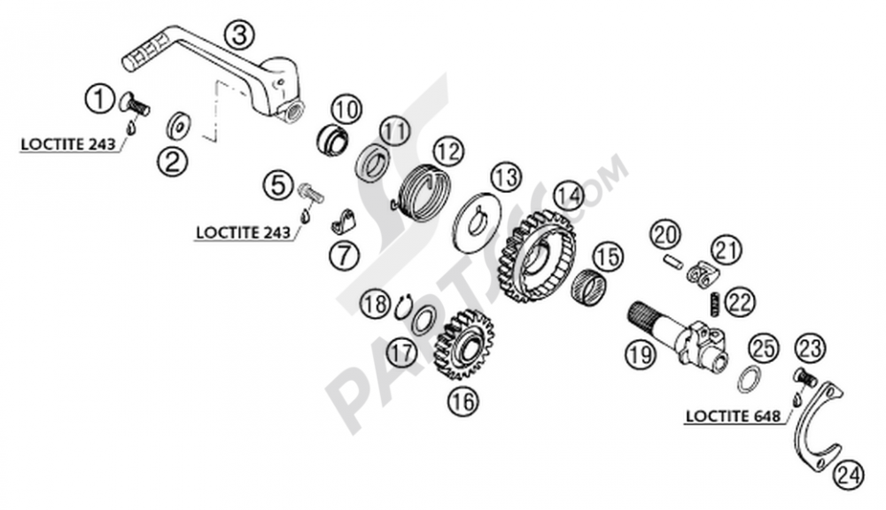 KICK STARTER 250/300/380 2002 KTM 250 