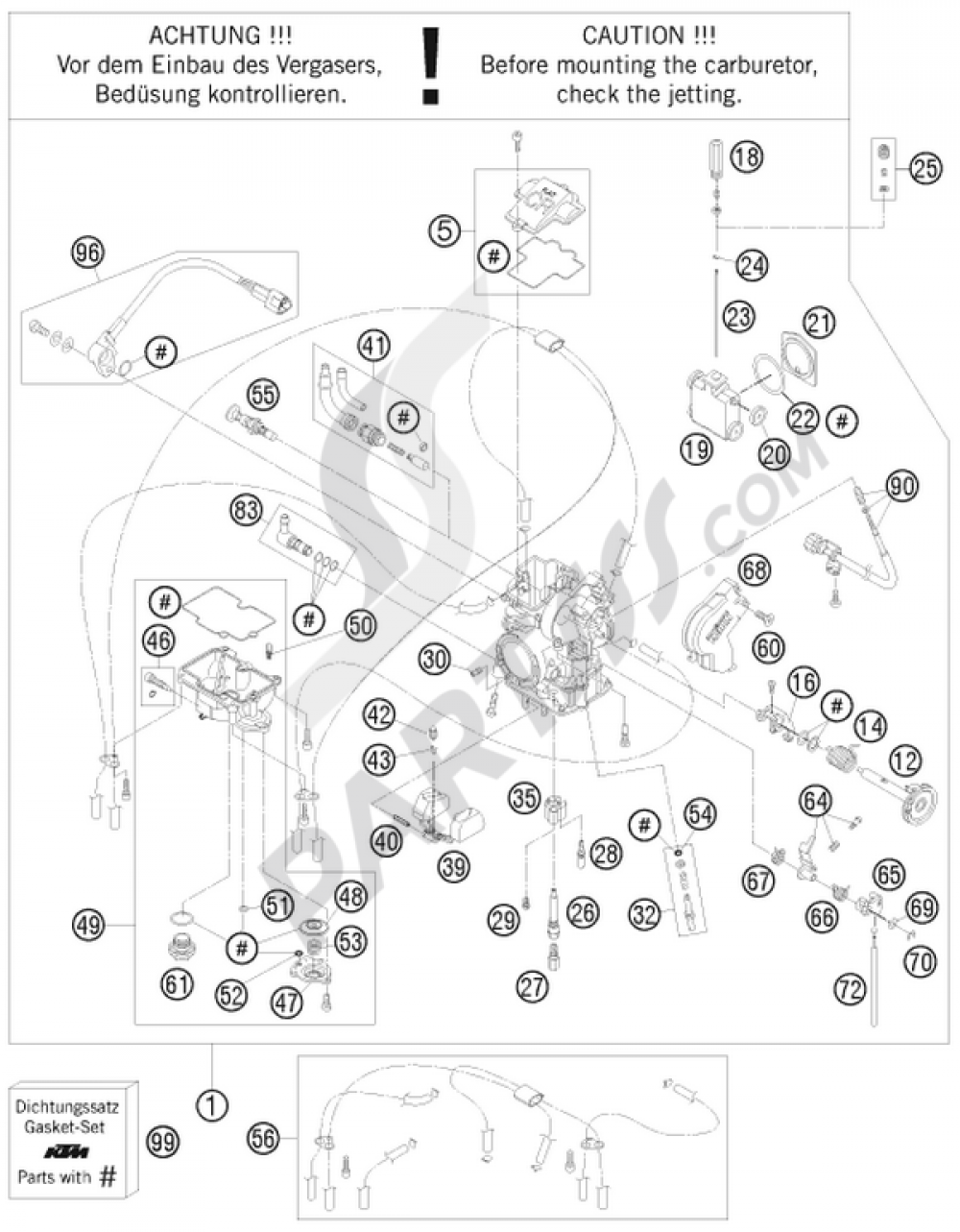 CARBURETOR KTM 250 SX-F 2006 EU