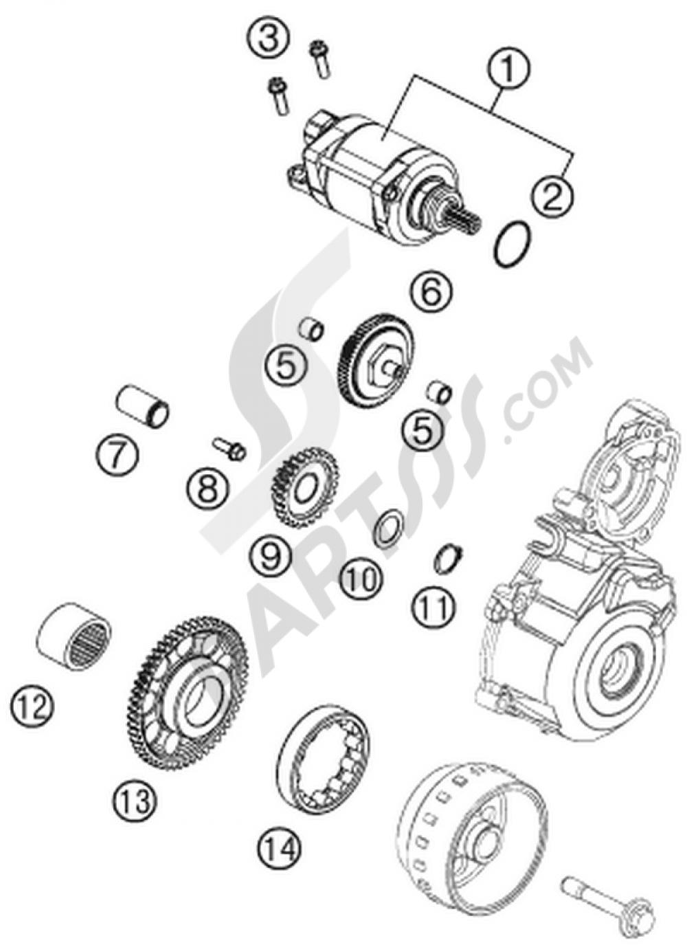 ELECTRIC STARTER KTM 250 SX-F 2013 EU