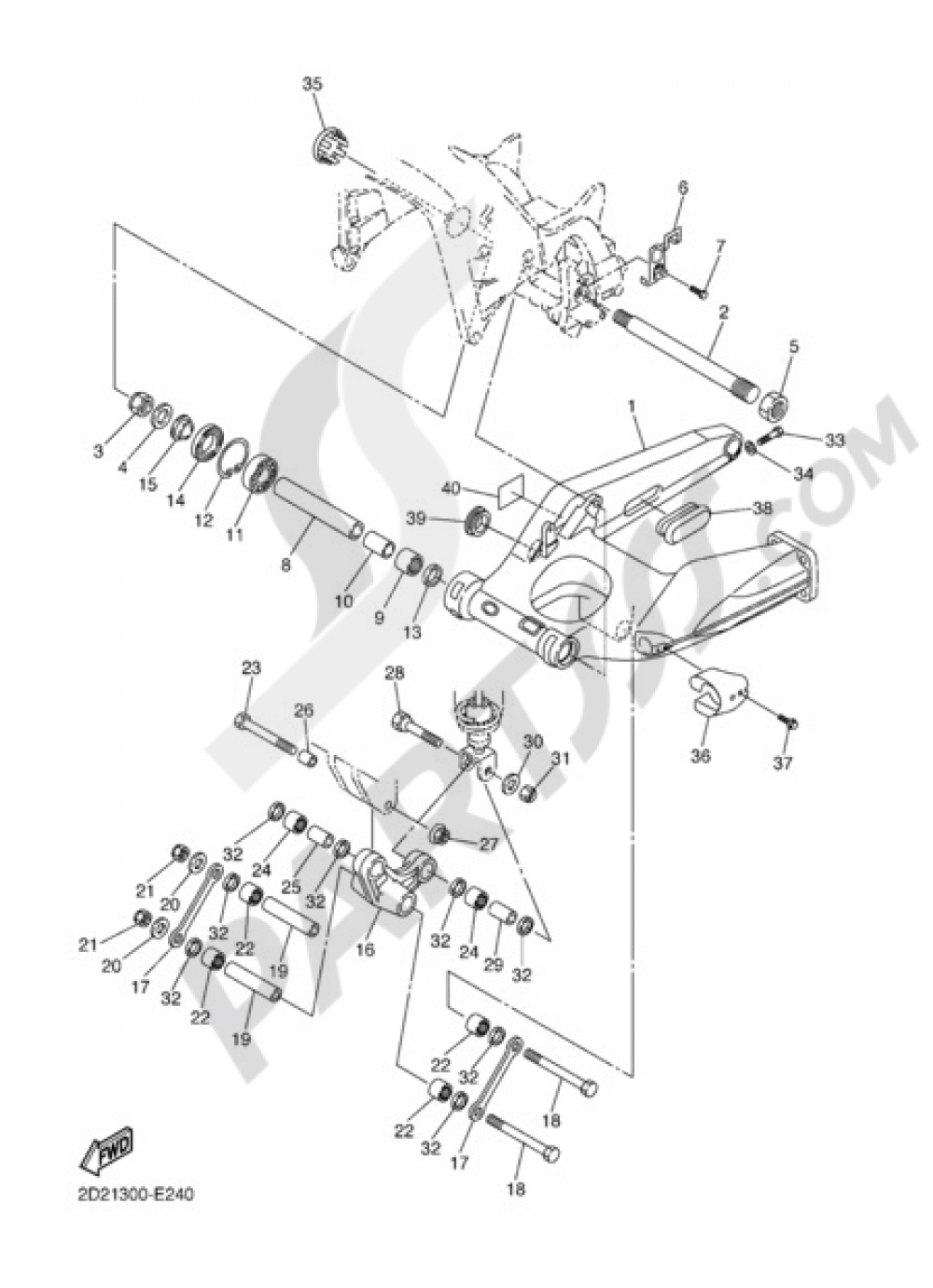 REAR ARM Yamaha FJR1300AS 2007