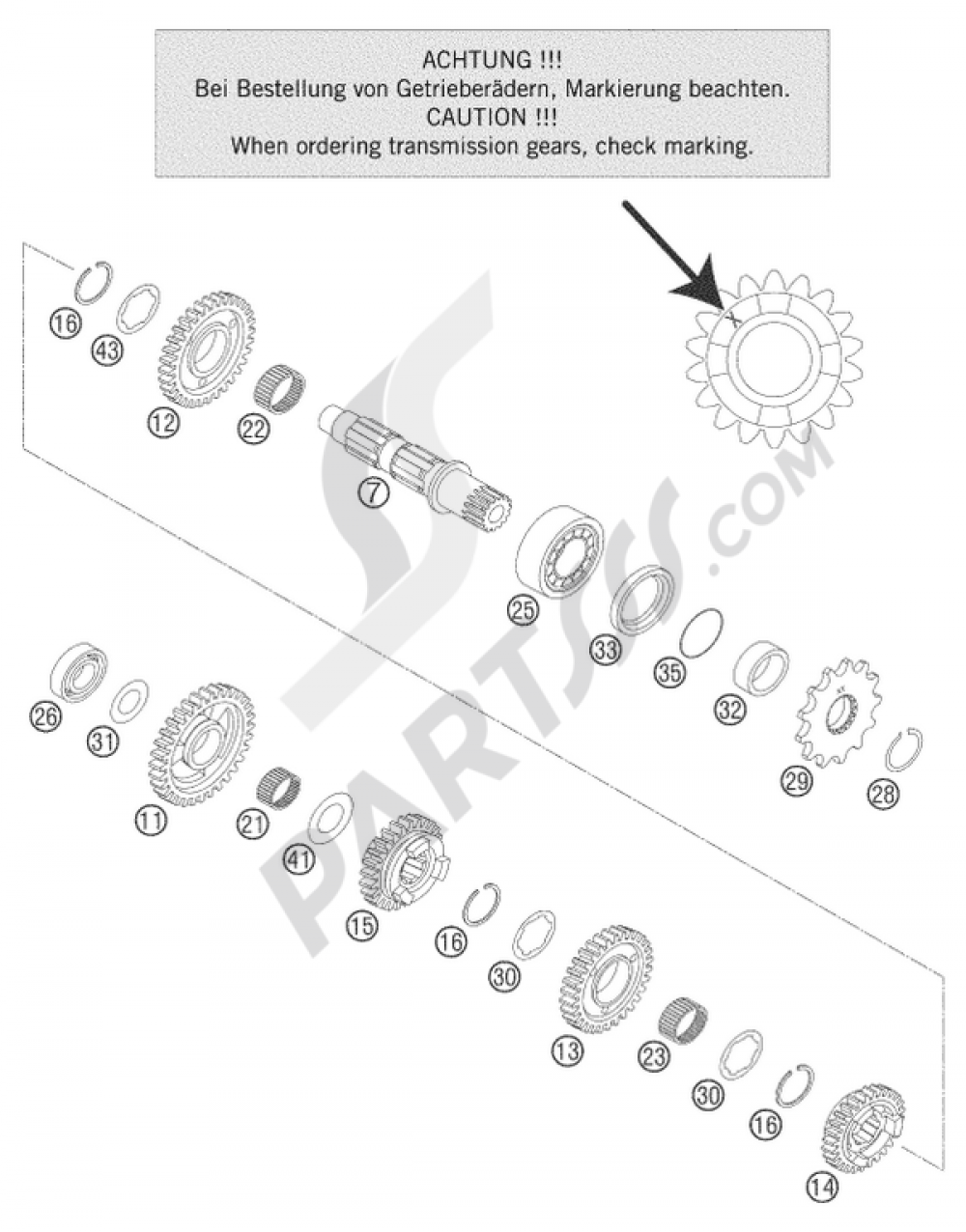 TRANSMISSION II KTM 250 EXC 2007 EU