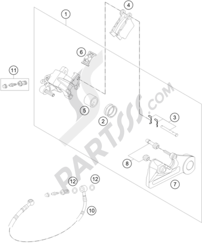 KTM 350 EXC-F 2016 EU BRAKE CALIPER REAR