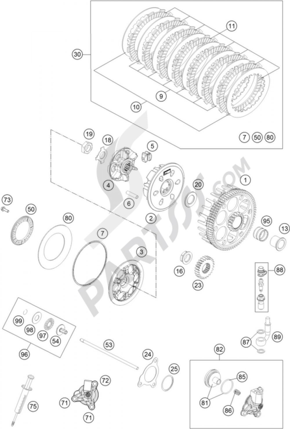 EMBRAYAGE KTM 350 EXC-F SIX-DAYS 2014 EU