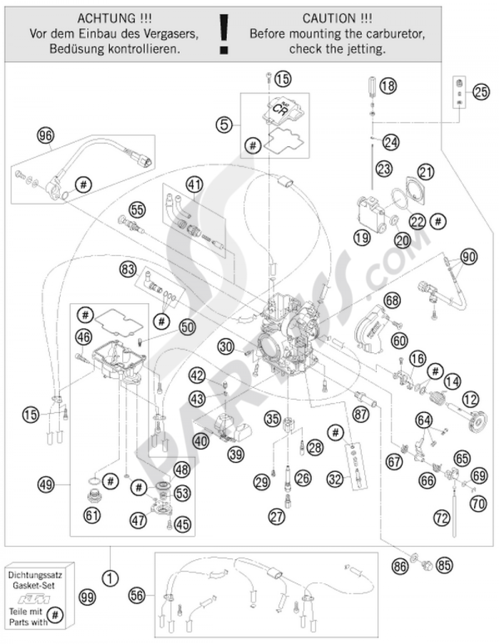 CARBURATEUR KTM 400 EXC 2010 EU