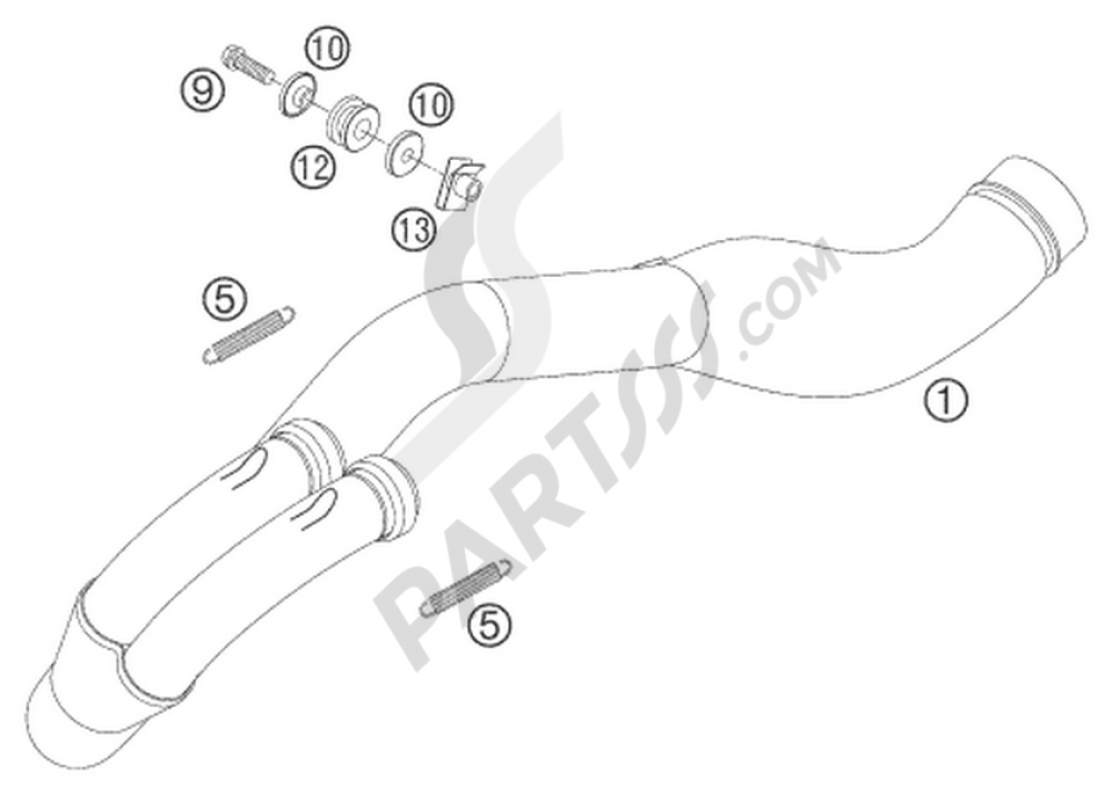 EXHAUST PIPE KTM 450 EXC FACTORY 2005 EU