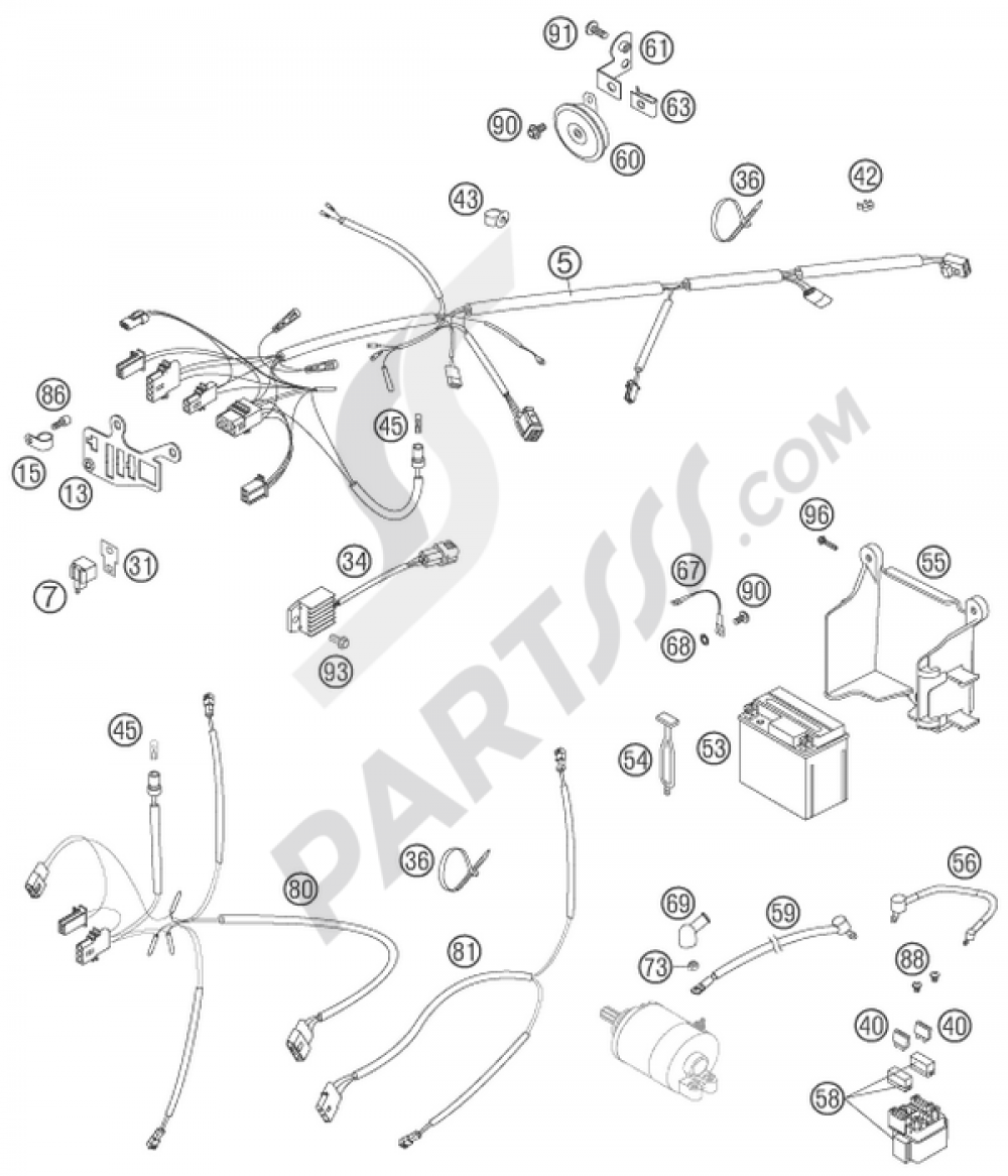 WIRING HARNESS KTM 450 EXC RACING 2006 EU