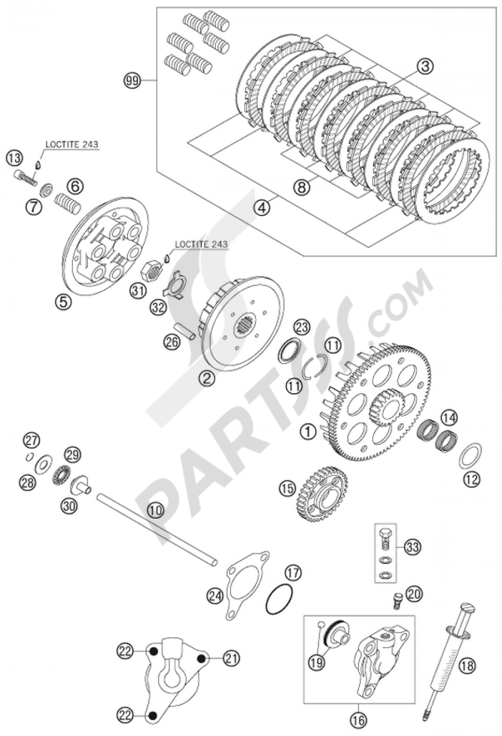 KTM クラッチキット500EXC 450EXC 350EXC