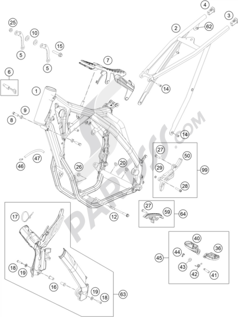 CADRE KTM 450 EXC 2012 EU