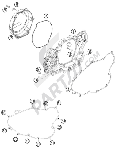 KTM 450 EXC SIX-DAYS 2013 EU CLUTCH COVER