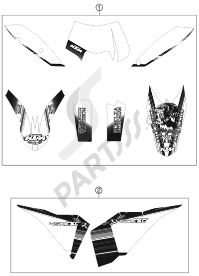 KTM 450 EXC SIX-DAYS 2013 EU DECAL