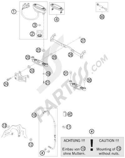 KTM 450 EXC SIX-DAYS 2013 EU INSTRUMENTS / LOCK SYSTEM