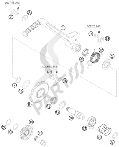 KTM 450 EXC SIX-DAYS 2013 EU KICK STARTER