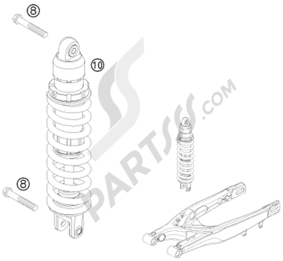 KTM 450 EXC SIX-DAYS 2013 EU SHOCK ABSORBER