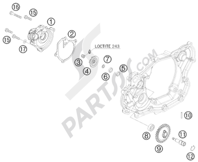 KTM 450 EXC SIX-DAYS 2013 EU ウォーターポンプ