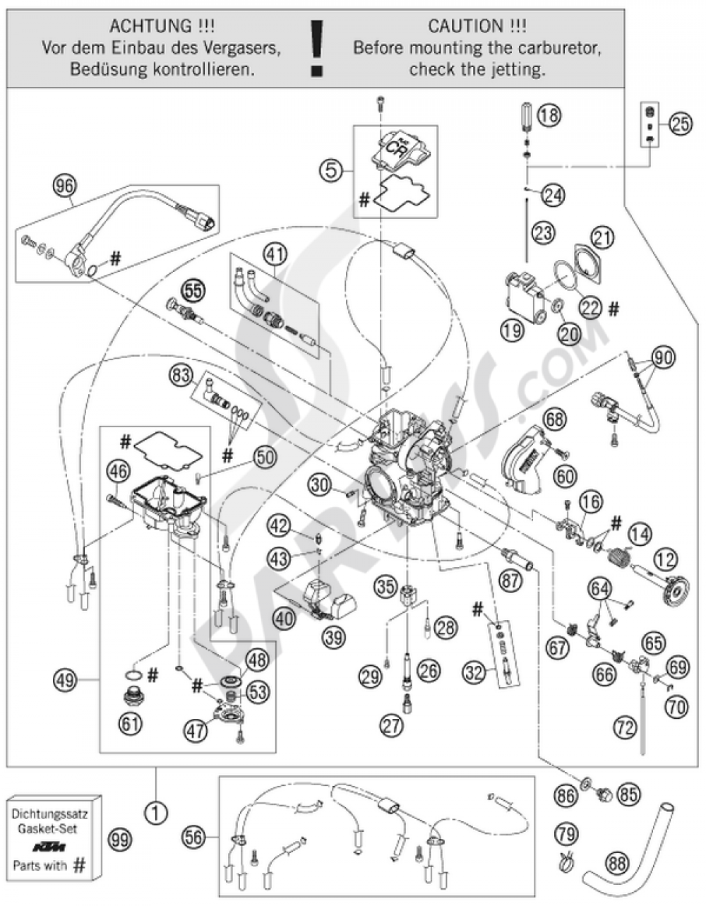 CARBURETOR KTM 250 EXC-F 2009 EU