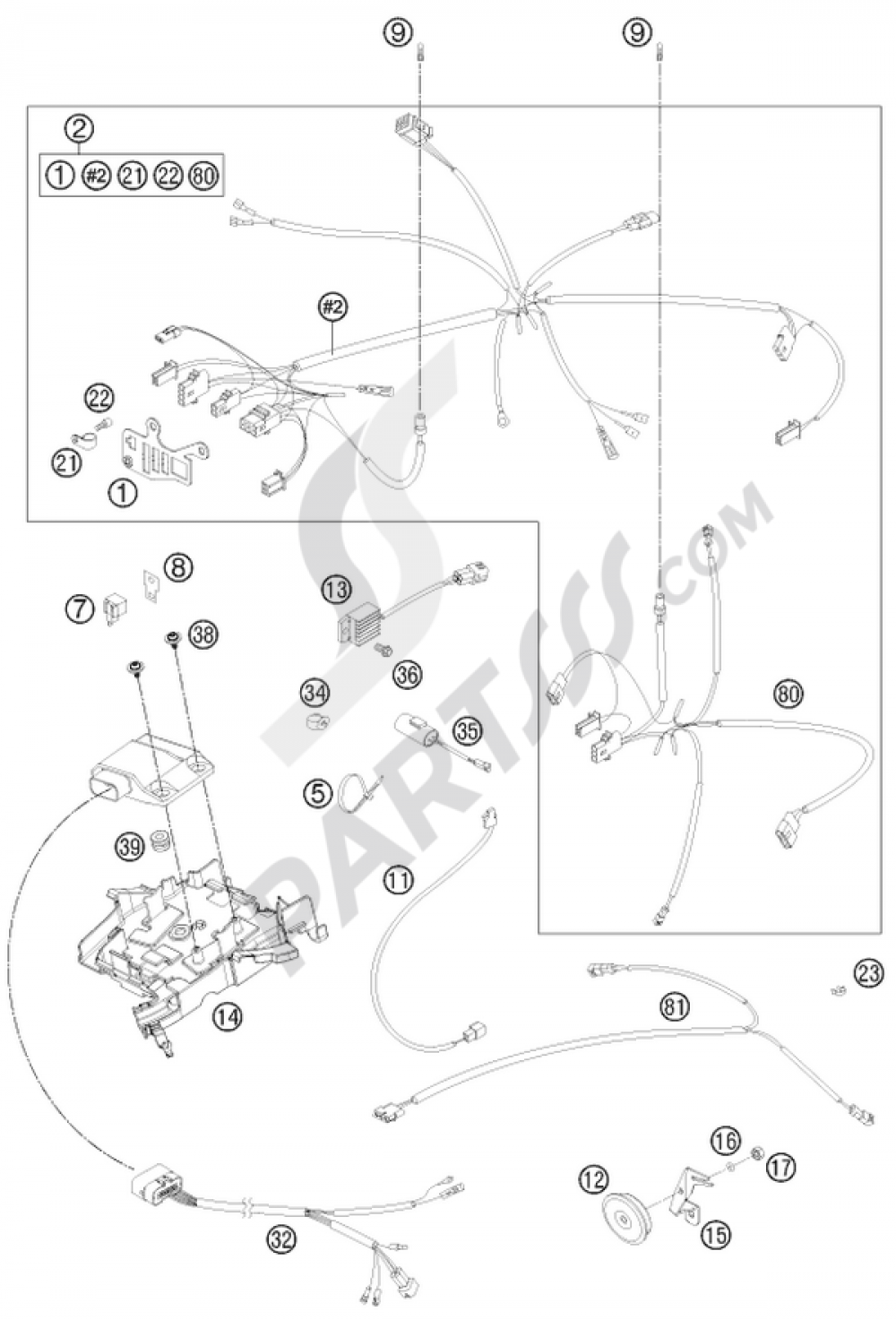 WIRING HARNESS KTM 125 EXC SIX-DAYS 2011 EU