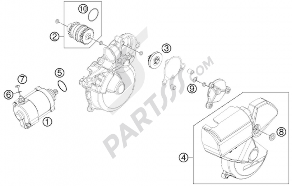 ELECTRIC STARTER KTM 300 EXC SIX-DAYS 2015 EU