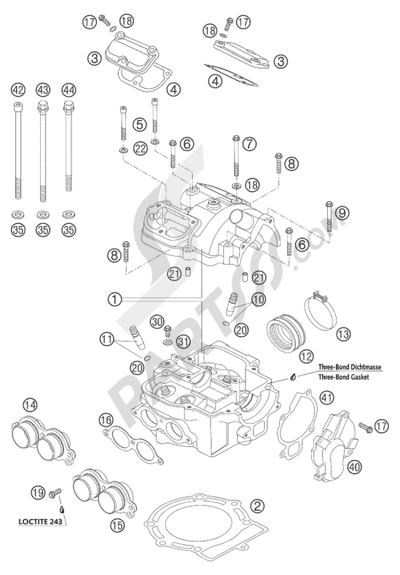 Despiece KTM 525 EXC RACING 2007 EU | Repuestos originales ... ktm 525 wiring harness 