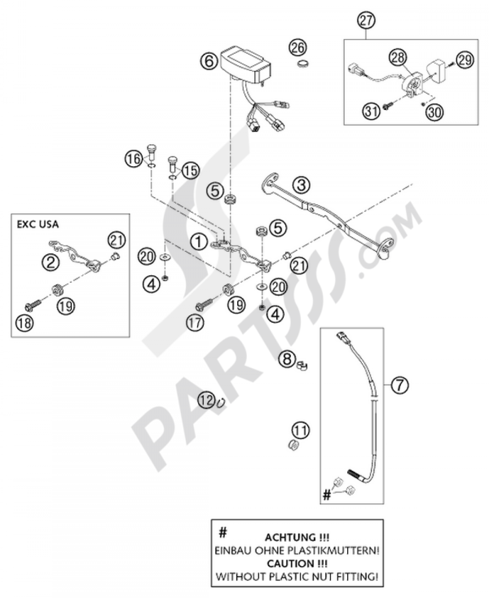 SPEEDOMETER SYSTEM M.A.E. RACI KTM 525 EXC RACING 2003 EU