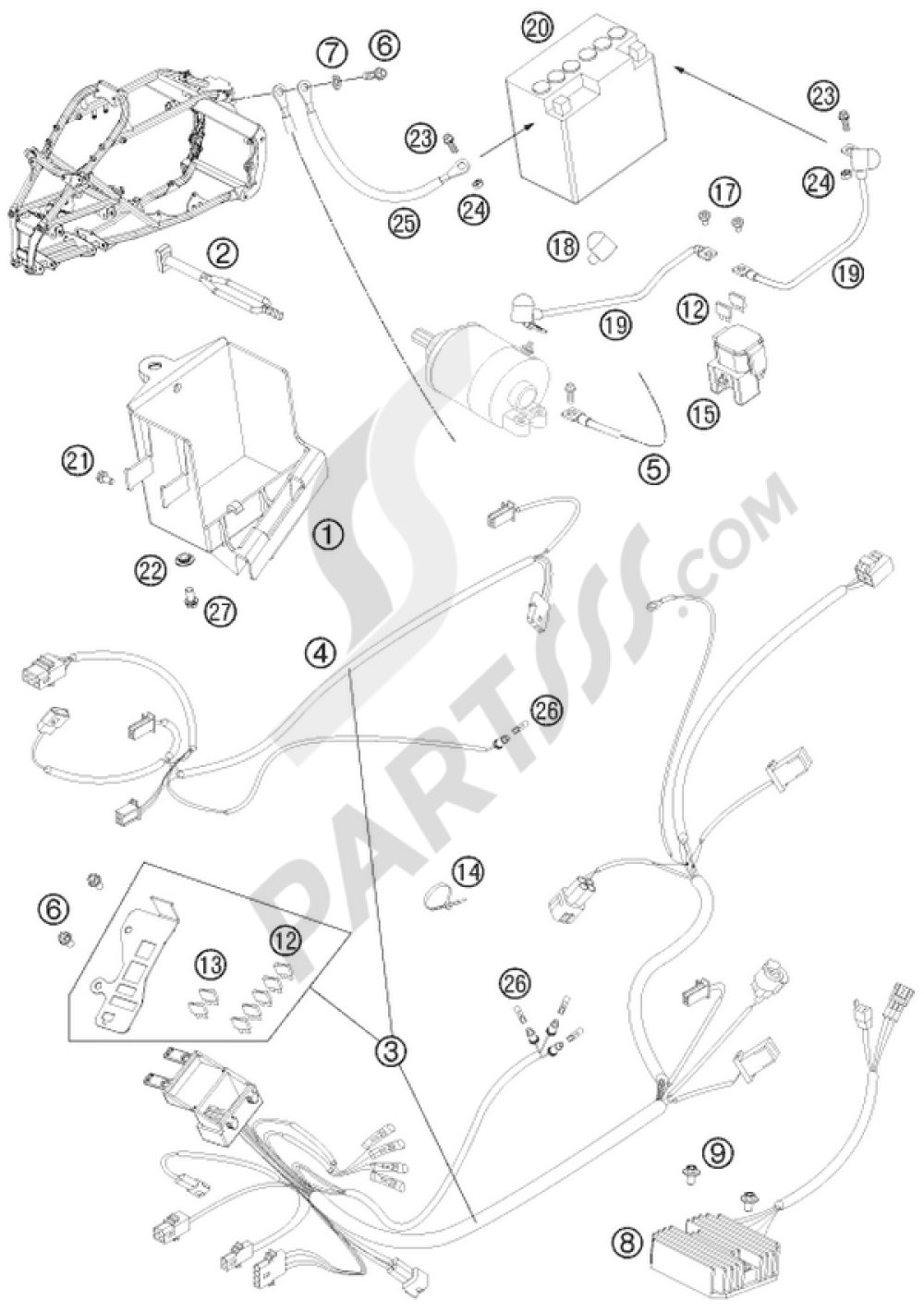 WIRING HARNESS KTM 525 XC ATV 2009 EU