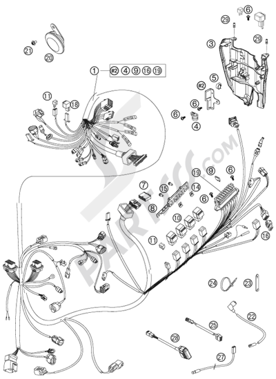 INSTRUMENTS / LOCK SYSTEM KTM 990 SUPERMOTO BLACK 2008 EU
