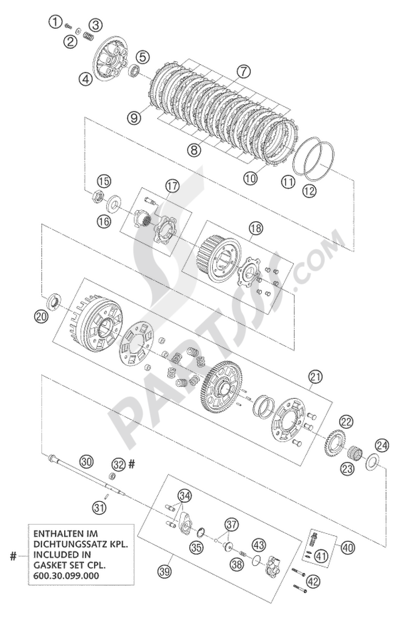 KTM 950 ADVENTURE ORANGE LOW 2004 EU CLUTCH LC8