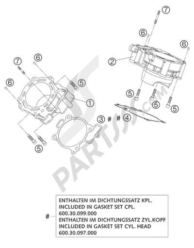 KTM 950 ADVENTURE ORANGE LOW 2004 EU CYLINDER LC8