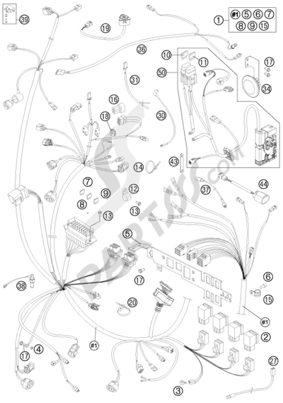 KTM 990 ADVENTURE ORANGE ABS 2010 EU WIRING HARNESS