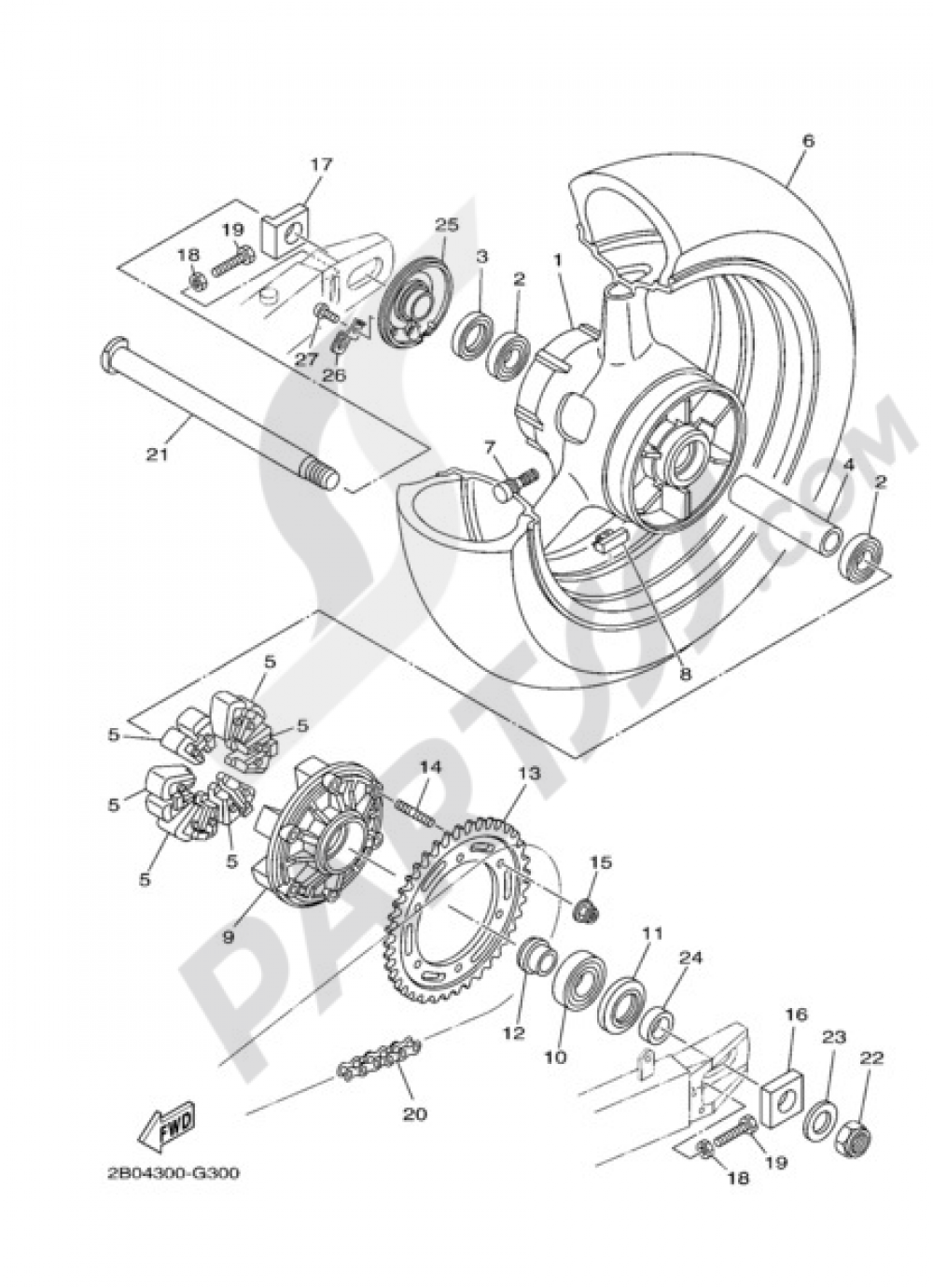 REAR WHEEL Yamaha TDM 900 ABS 2010